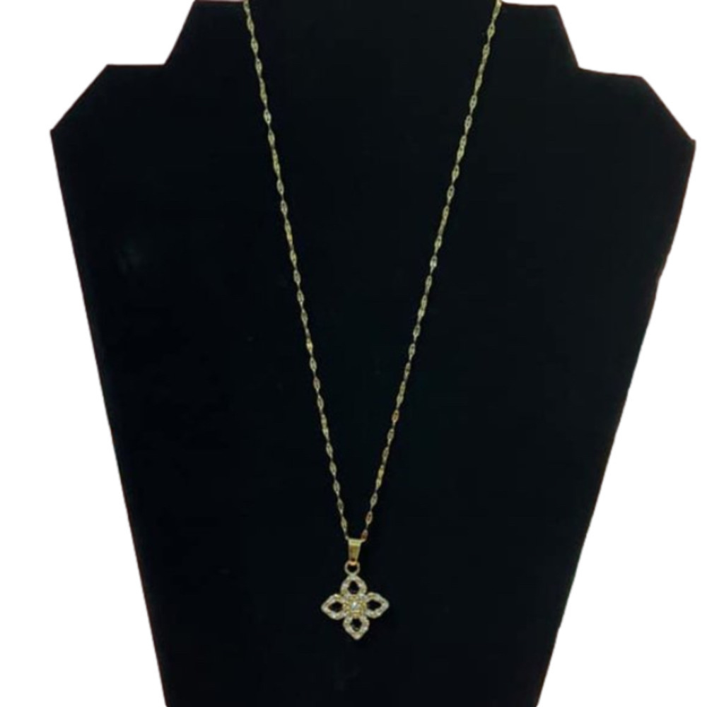 Gold Plated Stainless Steel Necklace Chain with Pendant NEW